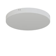 Rosone rotondo in alluminio Ø 30 cm con staffa e cavo di messa a terra, senza fori - Bianco Opaco