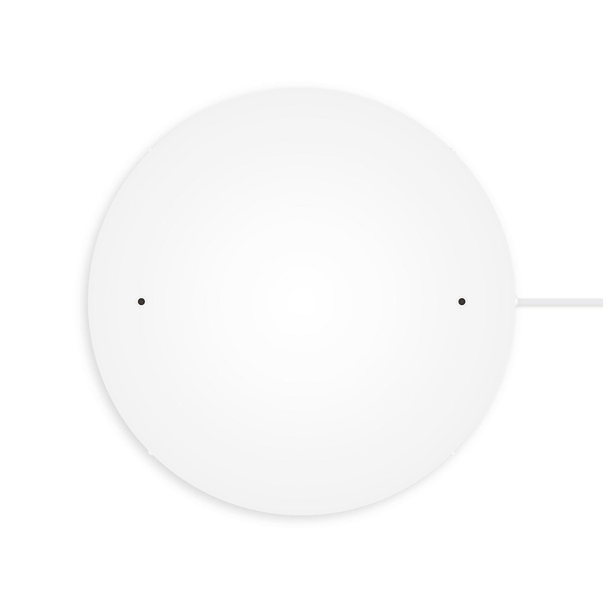 Rosone rotondo in alluminio Ø 50 cm con staffa e cavo di messa a terra, con 2 fori frontali - Bianco Opaco 1