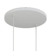 Rosone rotondo in alluminio Ø 50 cm con staffa e cavo di messa a terra, con 2 fori frontali - Bianco Opaco 0