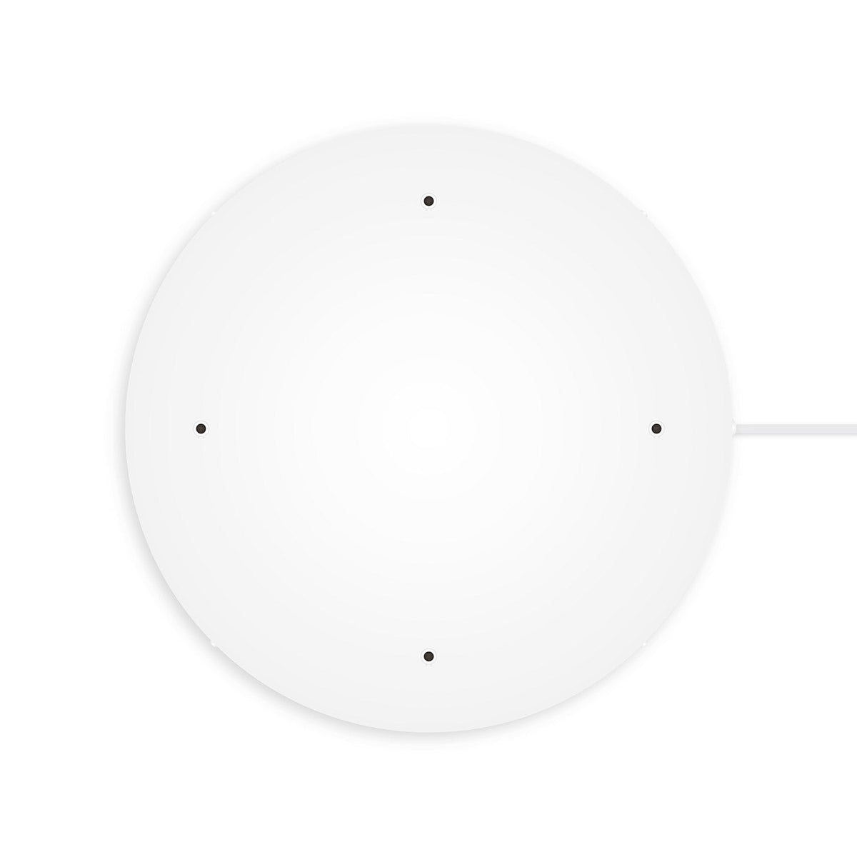 Rosone rotondo in alluminio Ø 50 cm con staffa e cavo di messa a terra, con 4 fori frontali - Bianco Opaco 1
