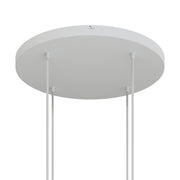 Rosone rotondo in alluminio Ø 50 cm con staffa e cavo di messa a terra, con 4 fori frontali - Bianco Opaco 0