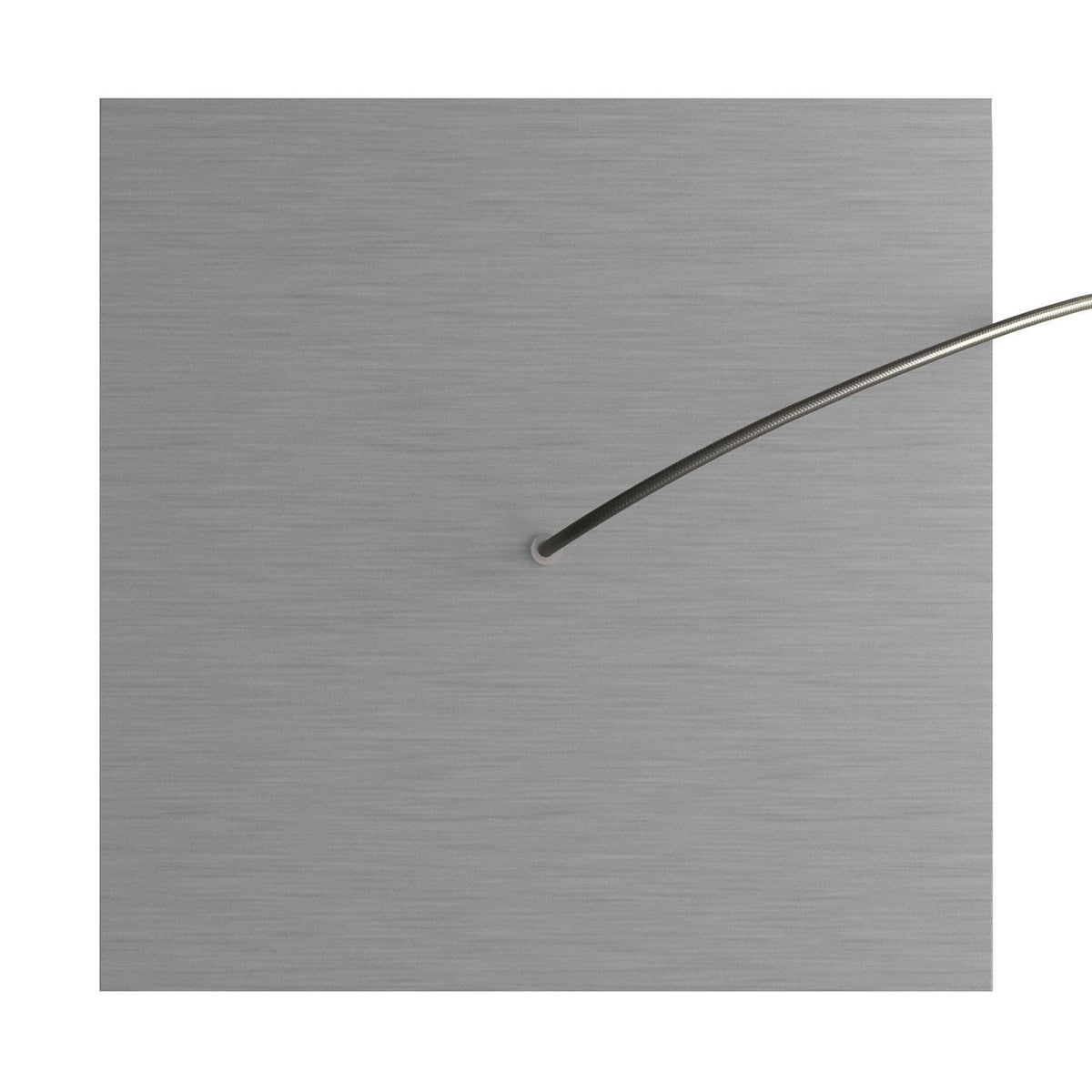 Rosone XXL Rose-One quadrato, 400 mm con 1 foro e 4 fori laterali - Dibond Acciaio satinato Bianco