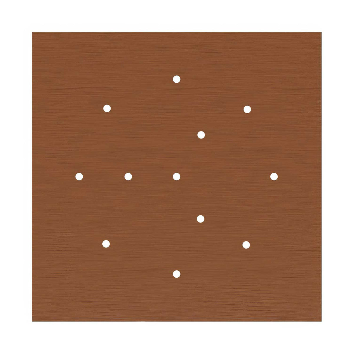 Rosone XXL Rose-One quadrato, 400 mm con 12 fori e 4 fori laterali - Dibond Rame satinato Bianco