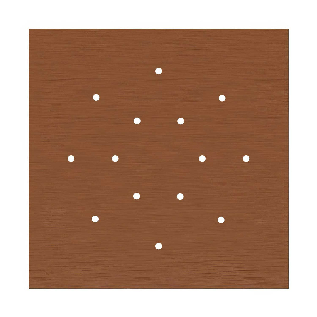 Rosone XXL Rose-One quadrato, 400 mm con 14 fori e 4 fori laterali - Dibond Rame satinato Bianco