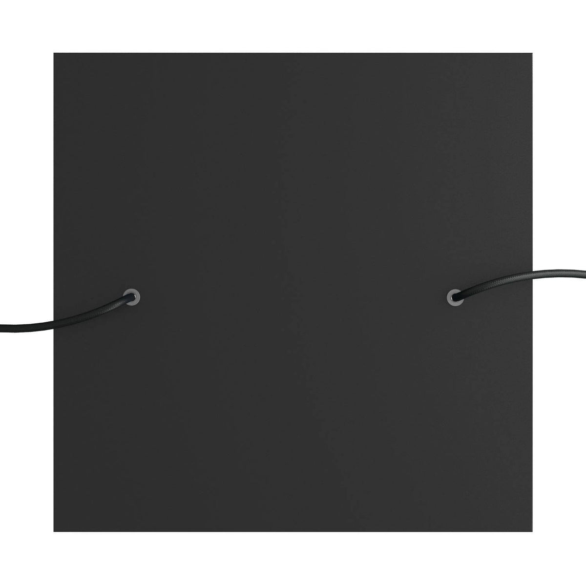 Rosone XXL Rose-One quadrato, 400 mm con 2 fori e 4 fori laterali - Nero opaco Bianco