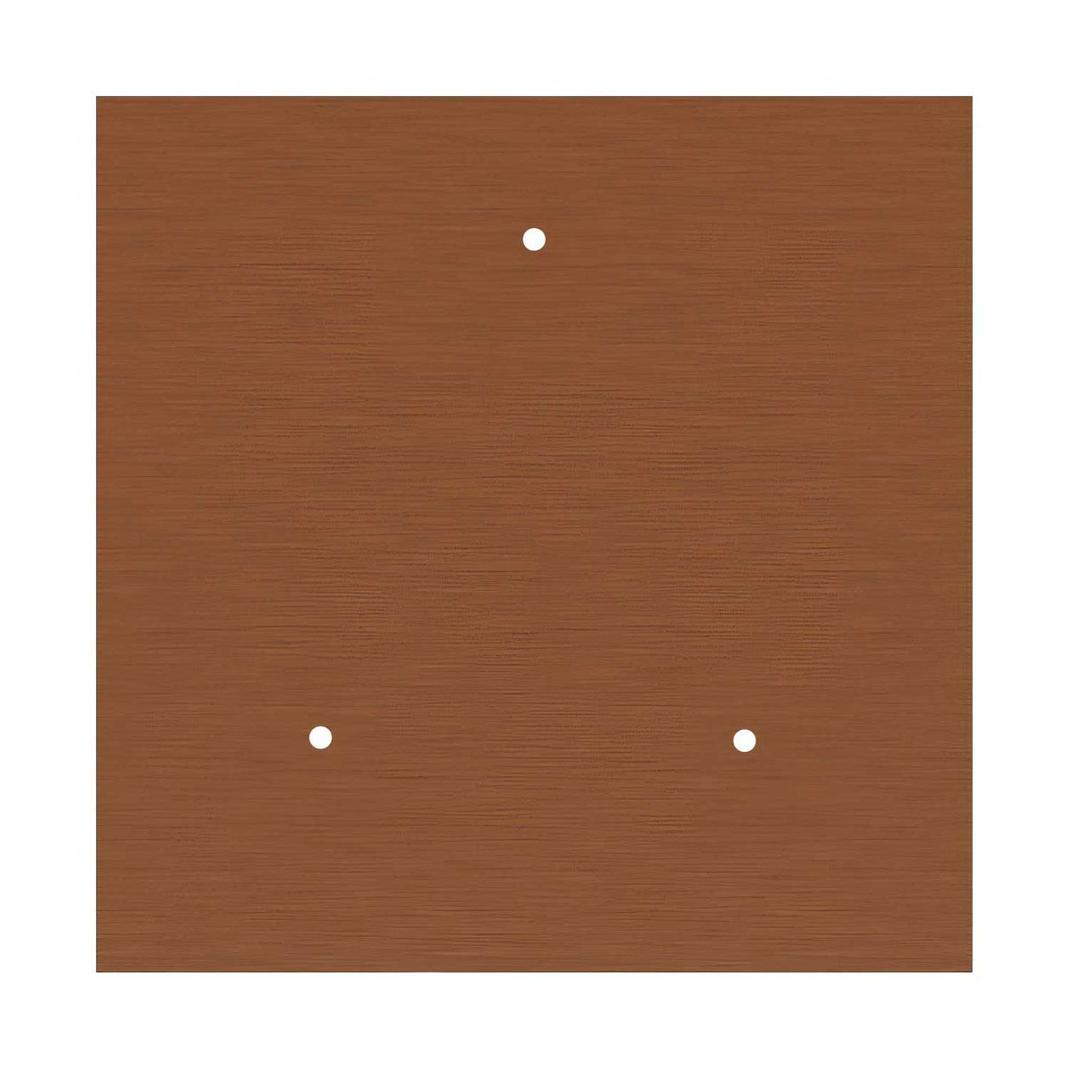 Rosone XXL Rose-One quadrato, 400 mm con 3 fori e 4 fori laterali - Dibond Rame satinato Bianco