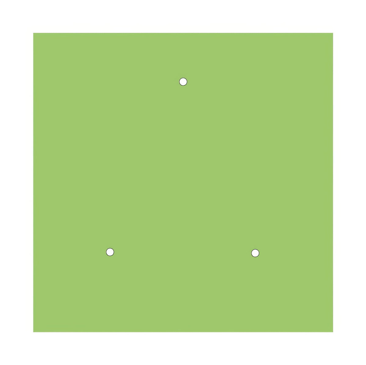 Rosone XXL Rose-One quadrato, 400 mm con 3 fori e 4 fori laterali - Verde prato Bianco