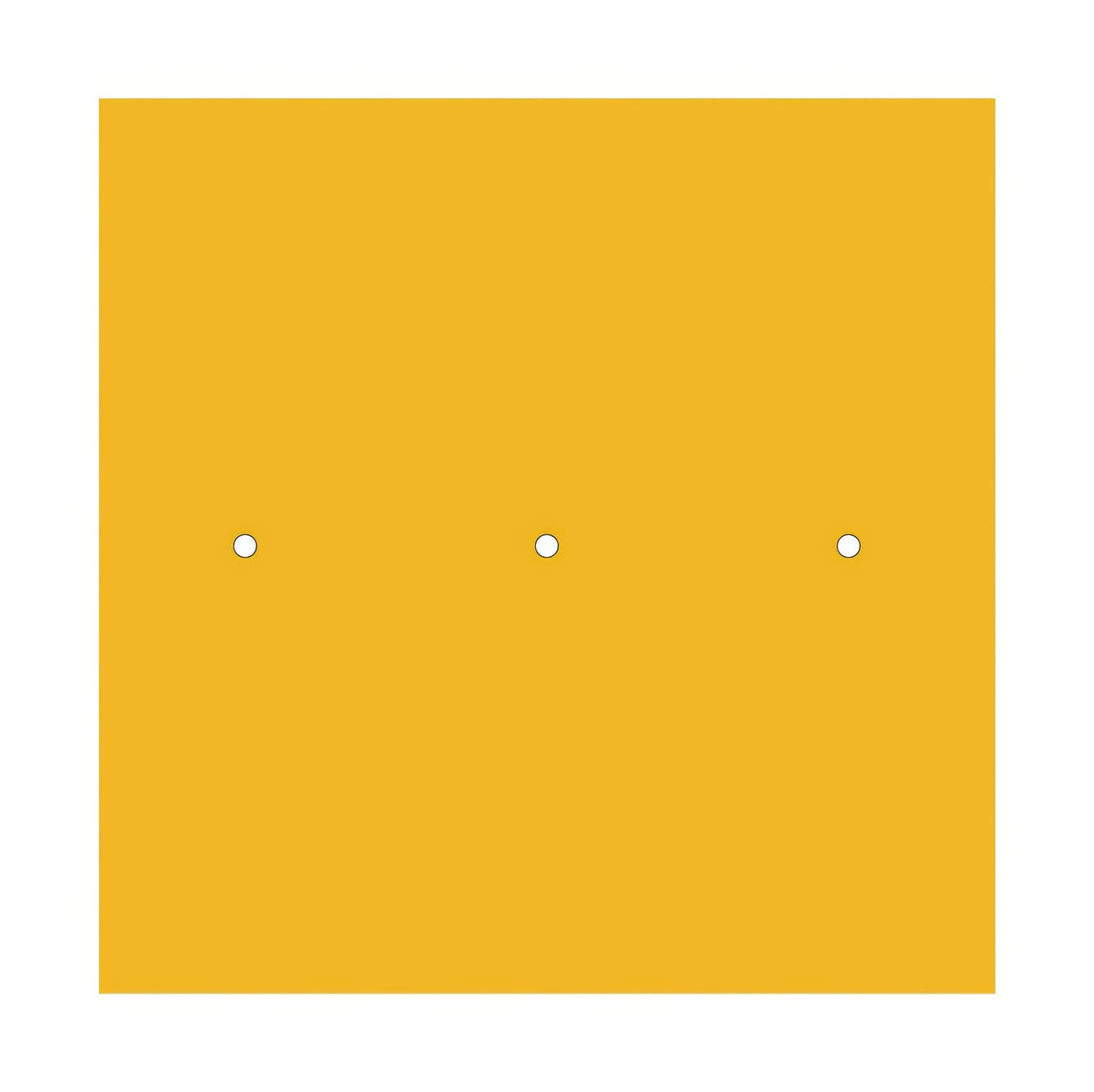 Rosone XXL Rose-One quadrato, 400 mm con 3 fori in linea e 4 fori laterali - Mostarda Bianco