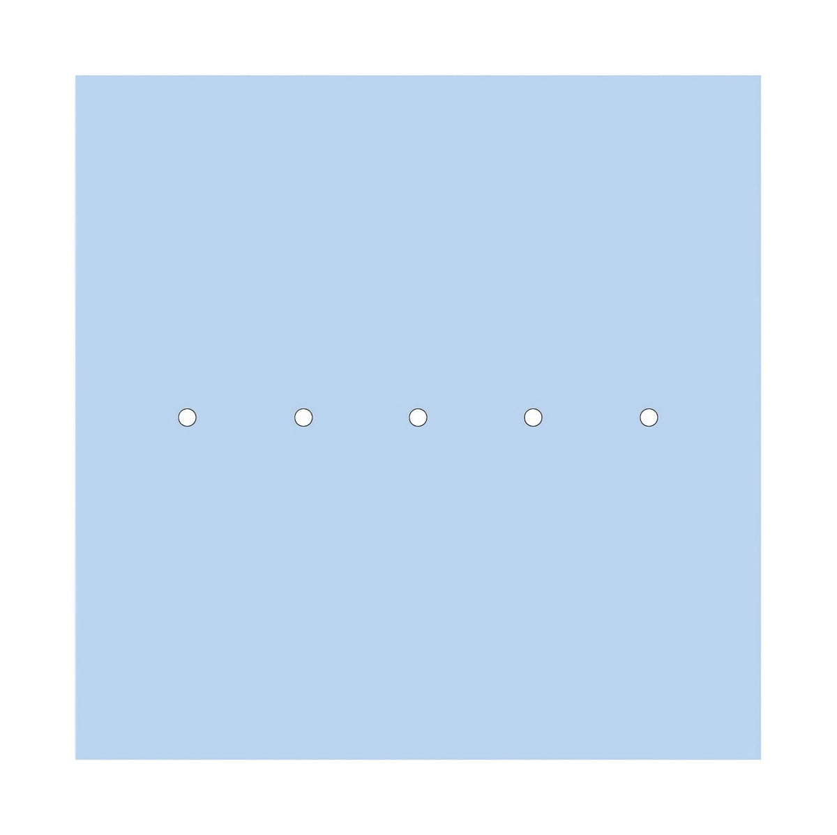 Rosone XXL Rose-One quadrato, 400 mm con 5 fori in linea e 4 fori laterali - Blu carta da zucchero Bianco