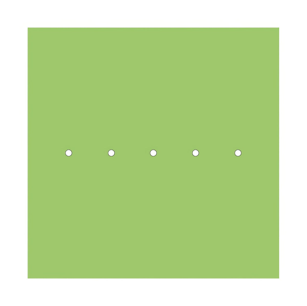 Rosone XXL Rose-One quadrato, 400 mm con 5 fori in linea e 4 fori laterali - Verde prato Bianco