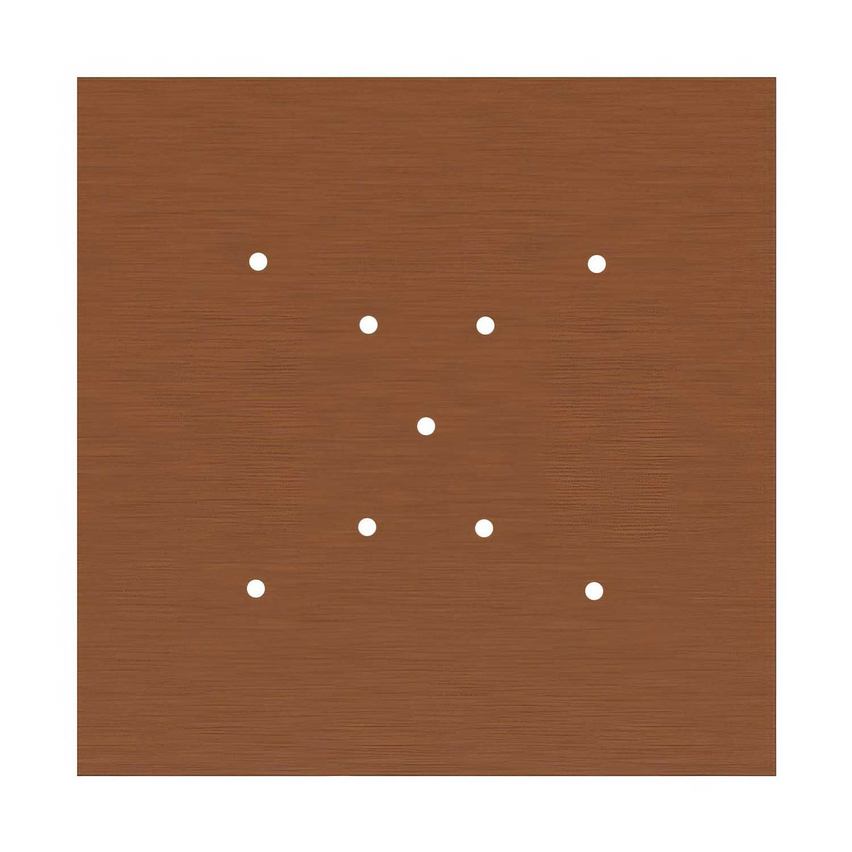 Rosone XXL Rose-One quadrato, 400 mm con 9 fori a X e 4 fori laterali - Dibond Rame satinato Bianco