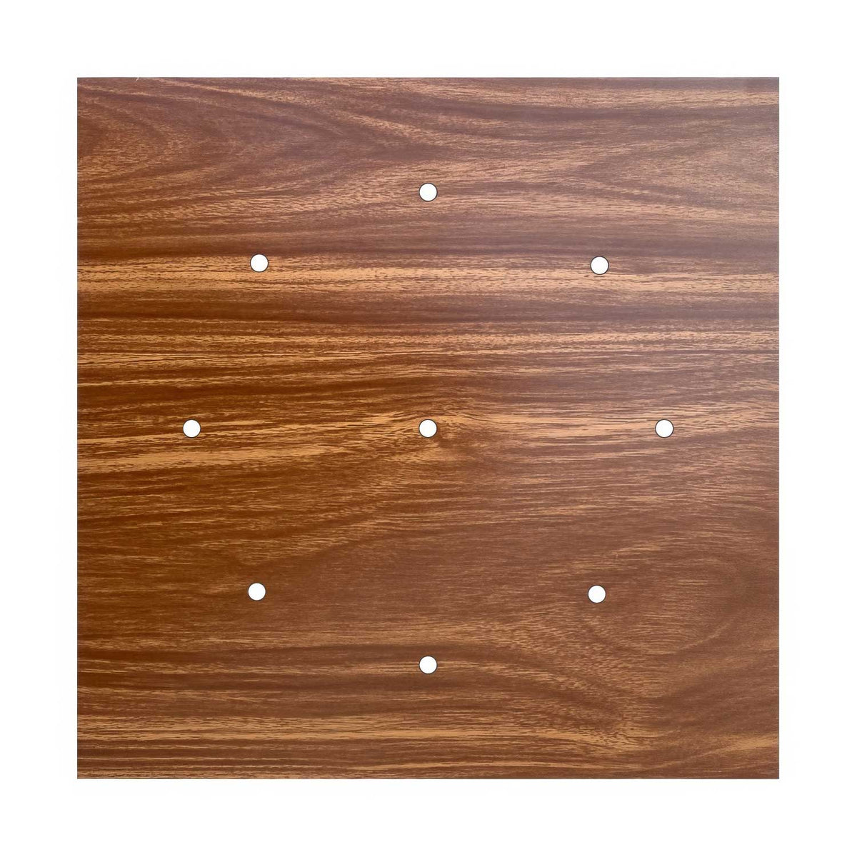 Rosone XXL Rose-One quadrato, 400 mm con 9 fori e 4 fori laterali - Legno Bianco