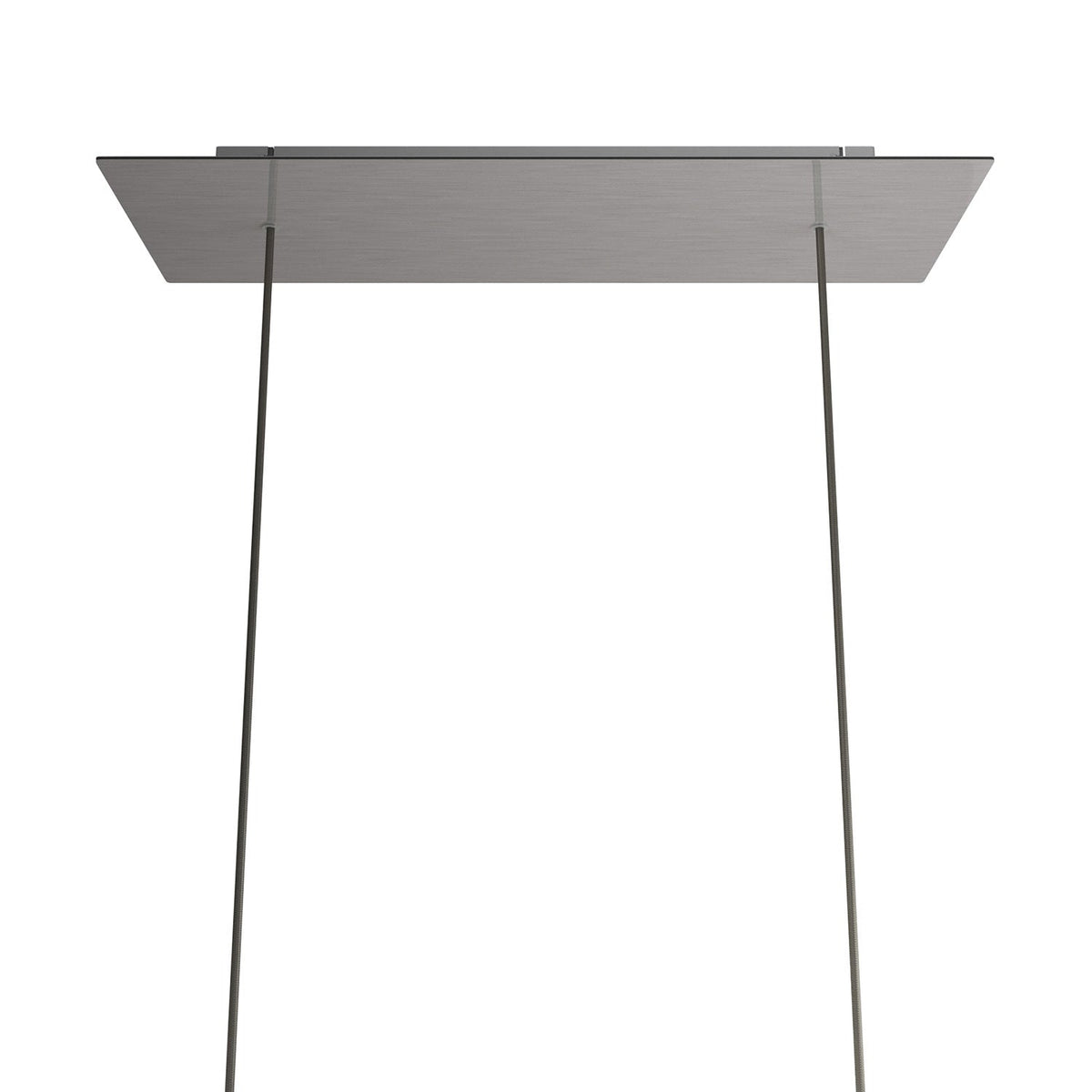 Rosone XXL Rose-One rettangolare a 2 fori e 6 fori laterali, dimensioni 675 x 225 mm - Dibond Acciaio satinato Bianco