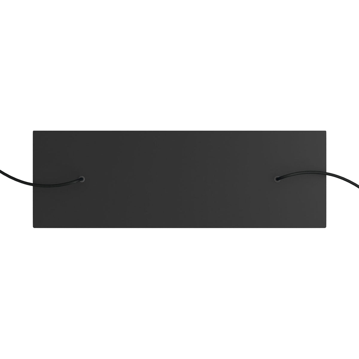 Rosone XXL Rose-One rettangolare a 2 fori e 6 fori laterali, dimensioni 675 x 225 mm - Dibond Nero opaco Bianco