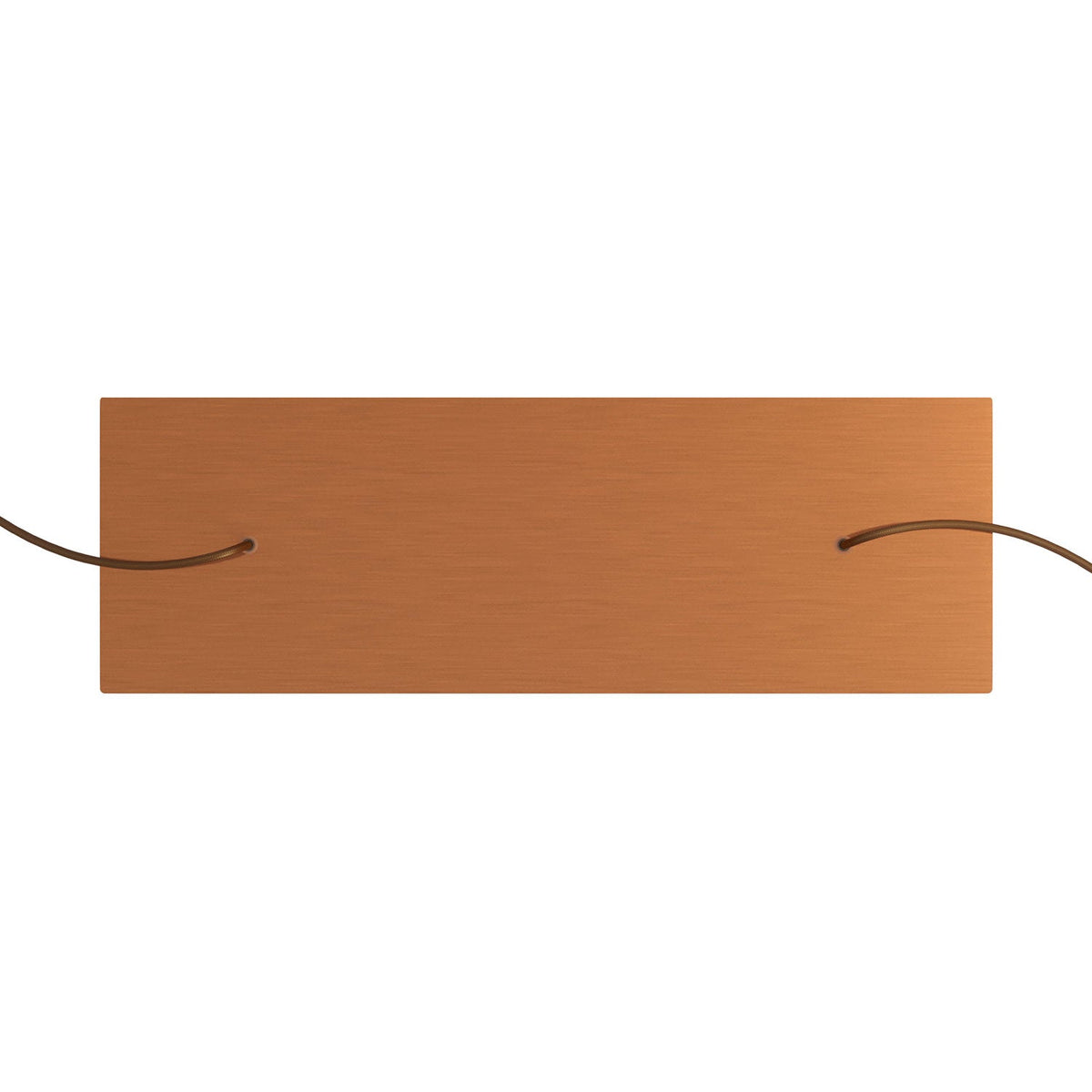 Rosone XXL Rose-One rettangolare a 2 fori e 6 fori laterali, dimensioni 675 x 225 mm - Dibond Rame satinato Bianco