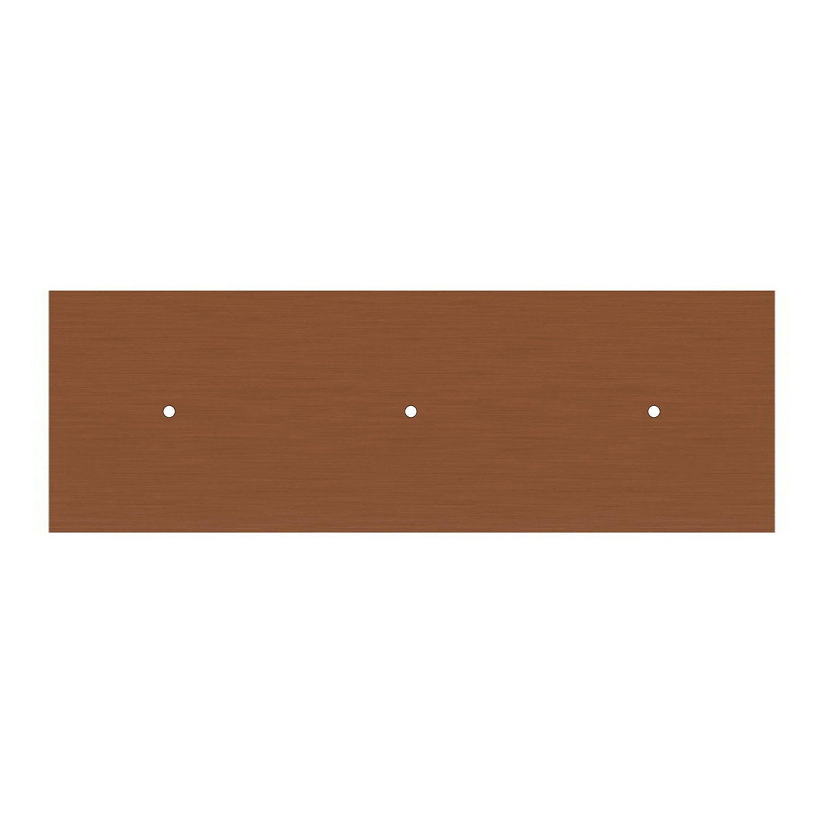 Rosone XXL Rose-One rettangolare a 3 fori in linea e 6 fori laterali, dimensioni 675 x 225 mm - Dibond Rame satinato Bianco