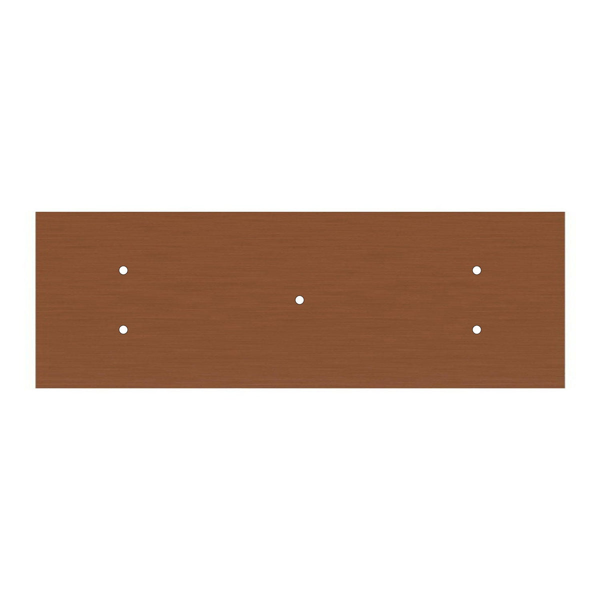 Rosone XXL Rose-One rettangolare a 5 fori e 6 fori laterali, dimensioni 675 x 225 mm - Dibond Rame satinato Bianco