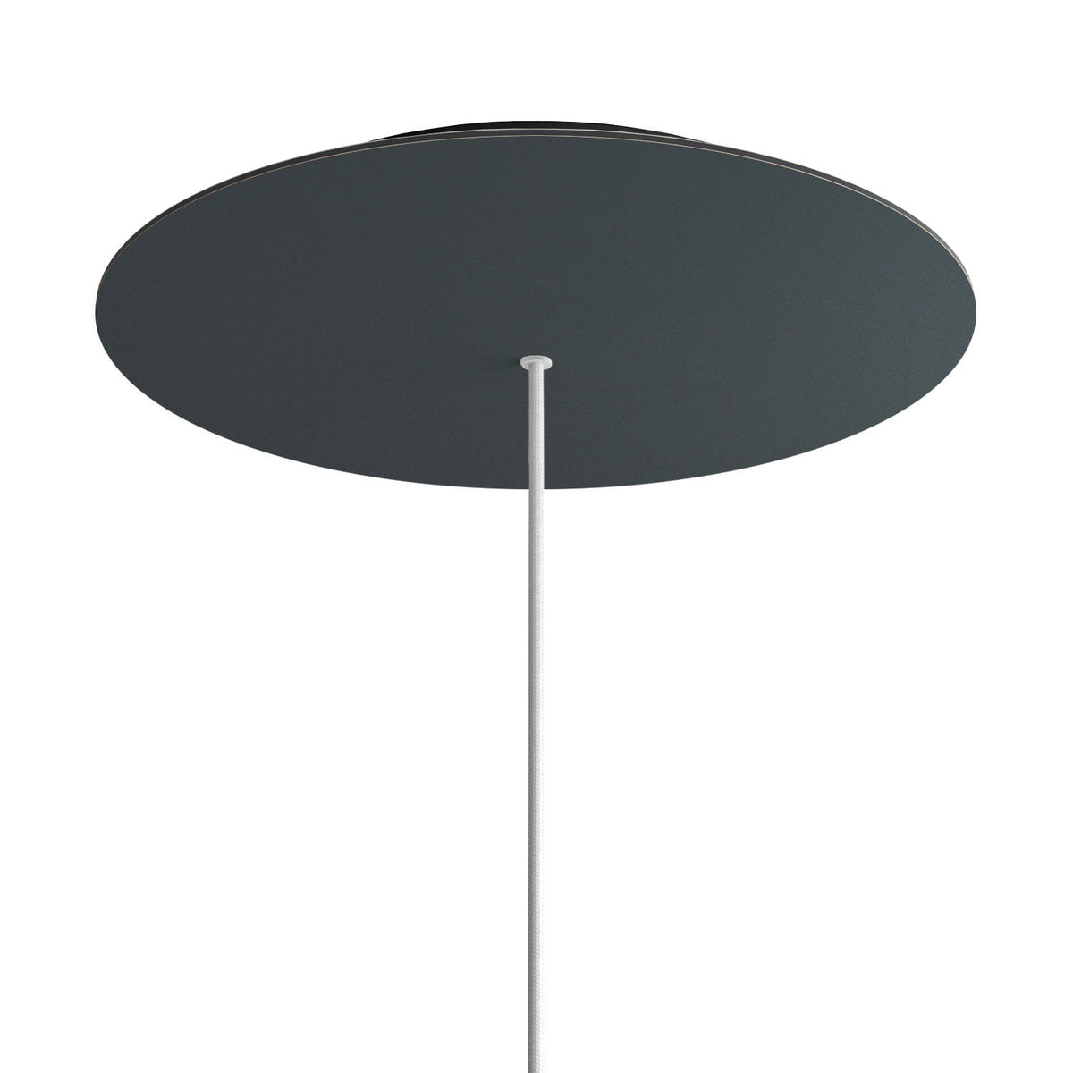 Rosone XXL Rose-One rotondo, diametro 400 mm con 1 foro e 4 fori laterali - Antracite Nero