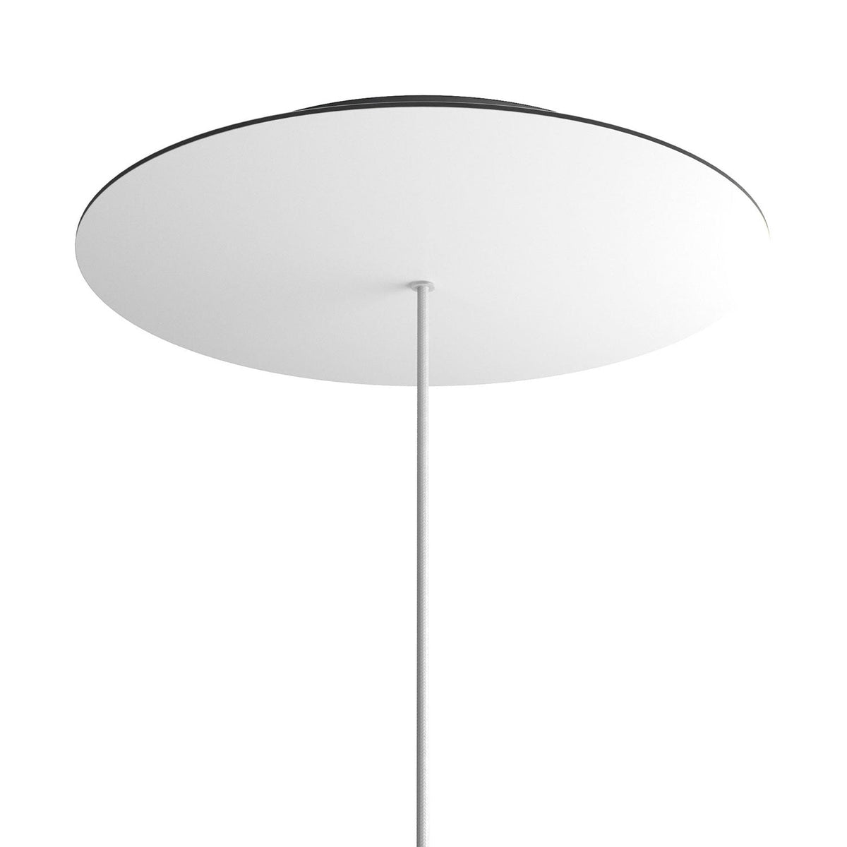 Rosone XXL Rose-One rotondo, diametro 400 mm con 1 foro e 4 fori laterali - Bianco opaco Nero