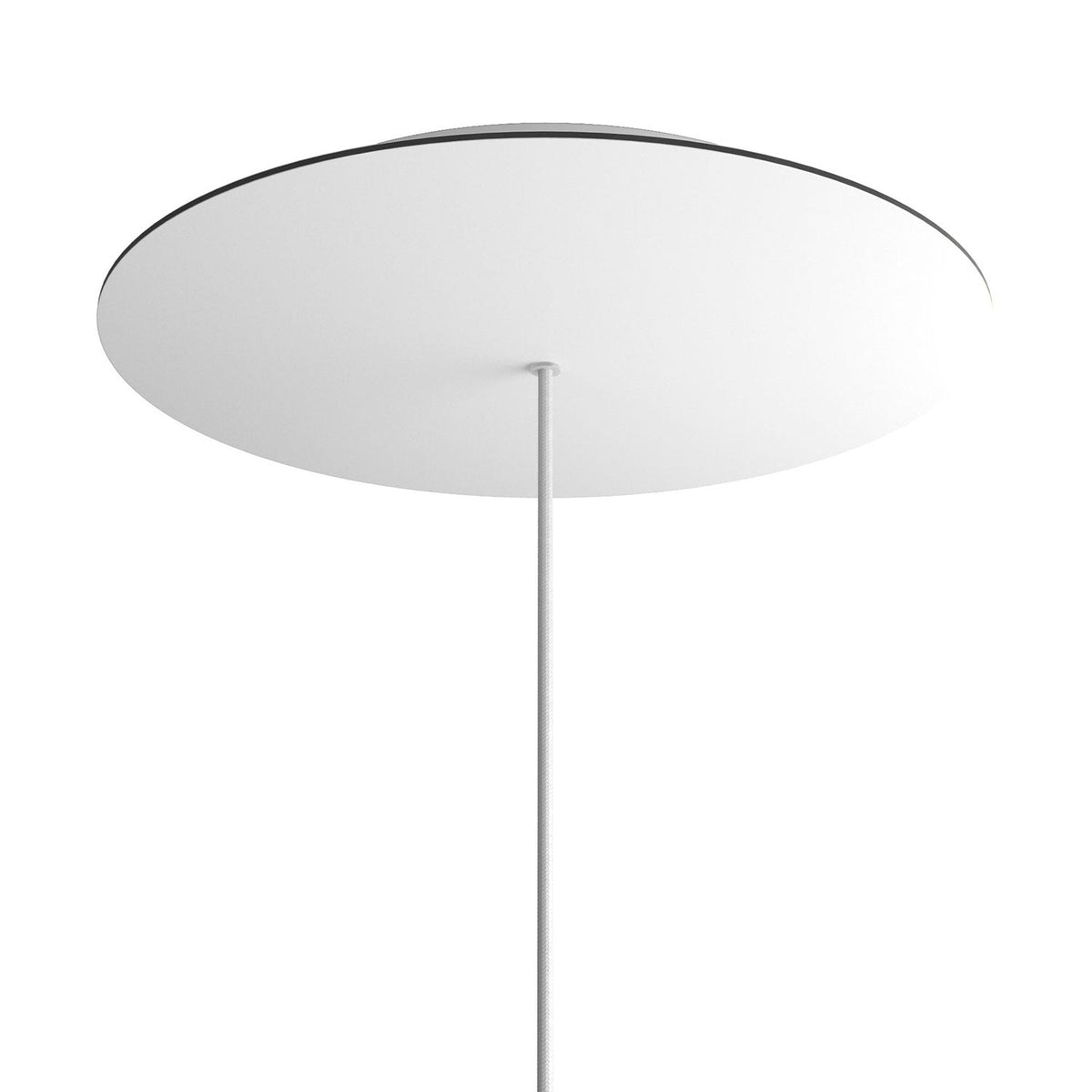 Rosone XXL Rose-One rotondo, diametro 400 mm con 1 foro e 4 fori laterali - Bianco opaco Bianco