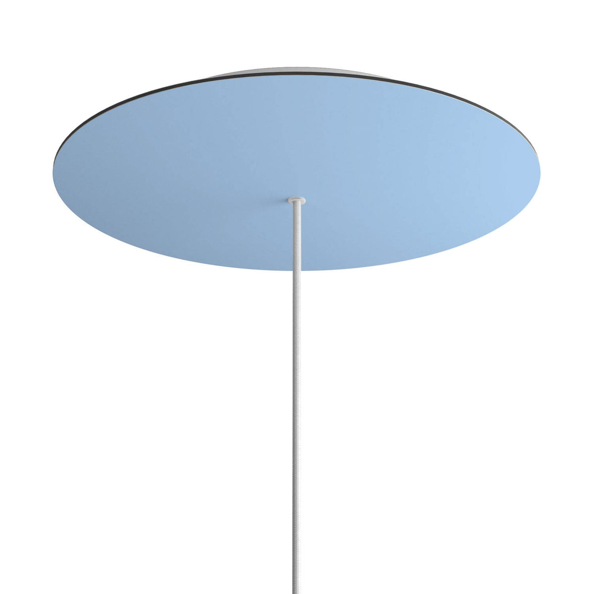 Rosone XXL Rose-One rotondo, diametro 400 mm con 1 foro e 4 fori laterali - Blu carta da zucchero Bianco
