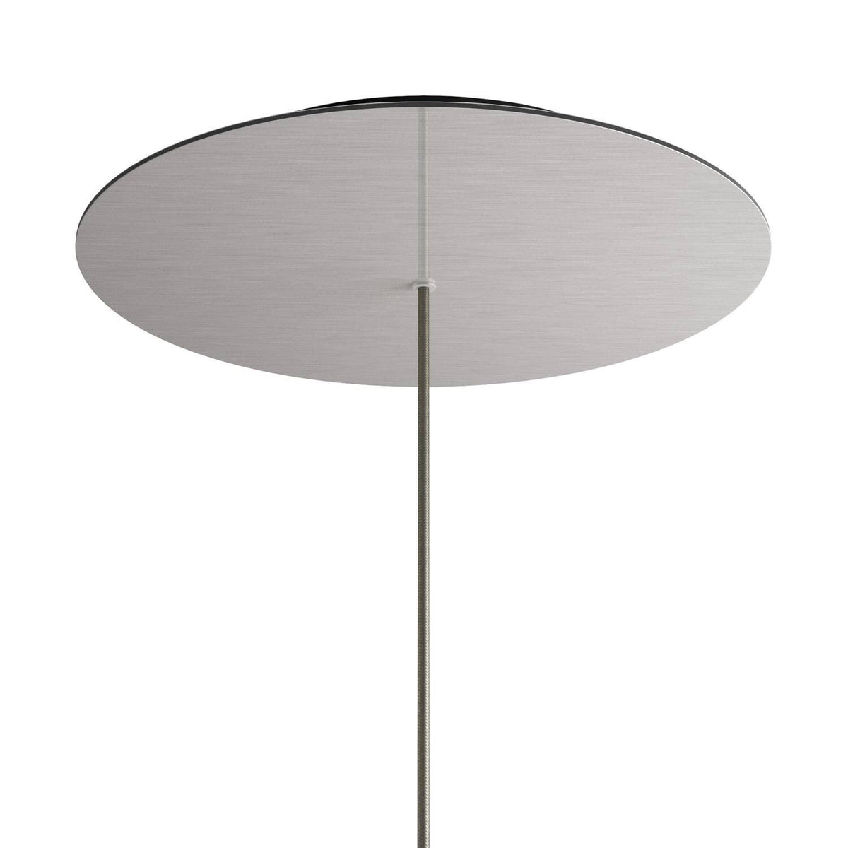 Rosone XXL Rose-One rotondo, diametro 400 mm con 1 foro e 4 fori laterali - Dibond Acciaio satinato Nero