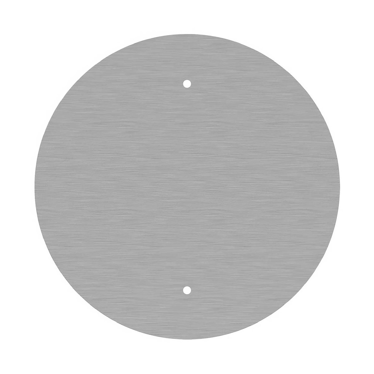 Rosone XXL Rose-One rotondo, diametro 400 mm con 2 fori e 4 fori laterali - Dibond Acciaio satinato Bianco