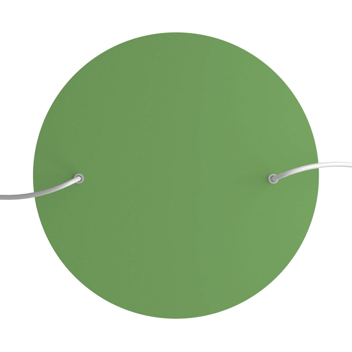 Rosone XXL Rose-One rotondo, diametro 400 mm con 2 fori e 4 fori laterali - Verde prato Bianco
