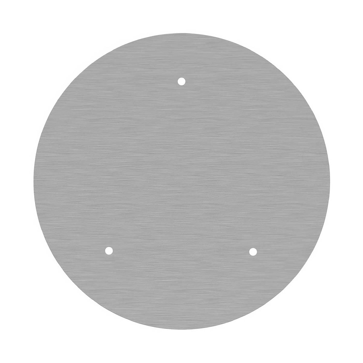 Rosone XXL Rose-One rotondo, diametro 400 mm con 3 fori e 4 fori laterali - Dibond Acciaio satinato Bianco