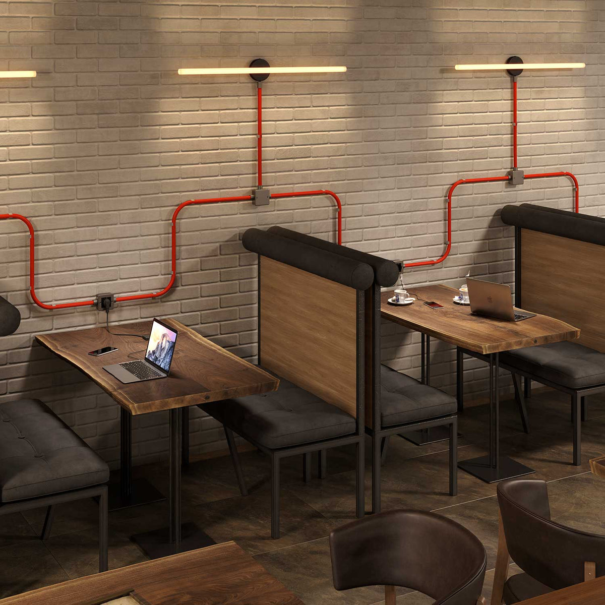Scatola da parete in metallo con presa francese per Creative-Tube