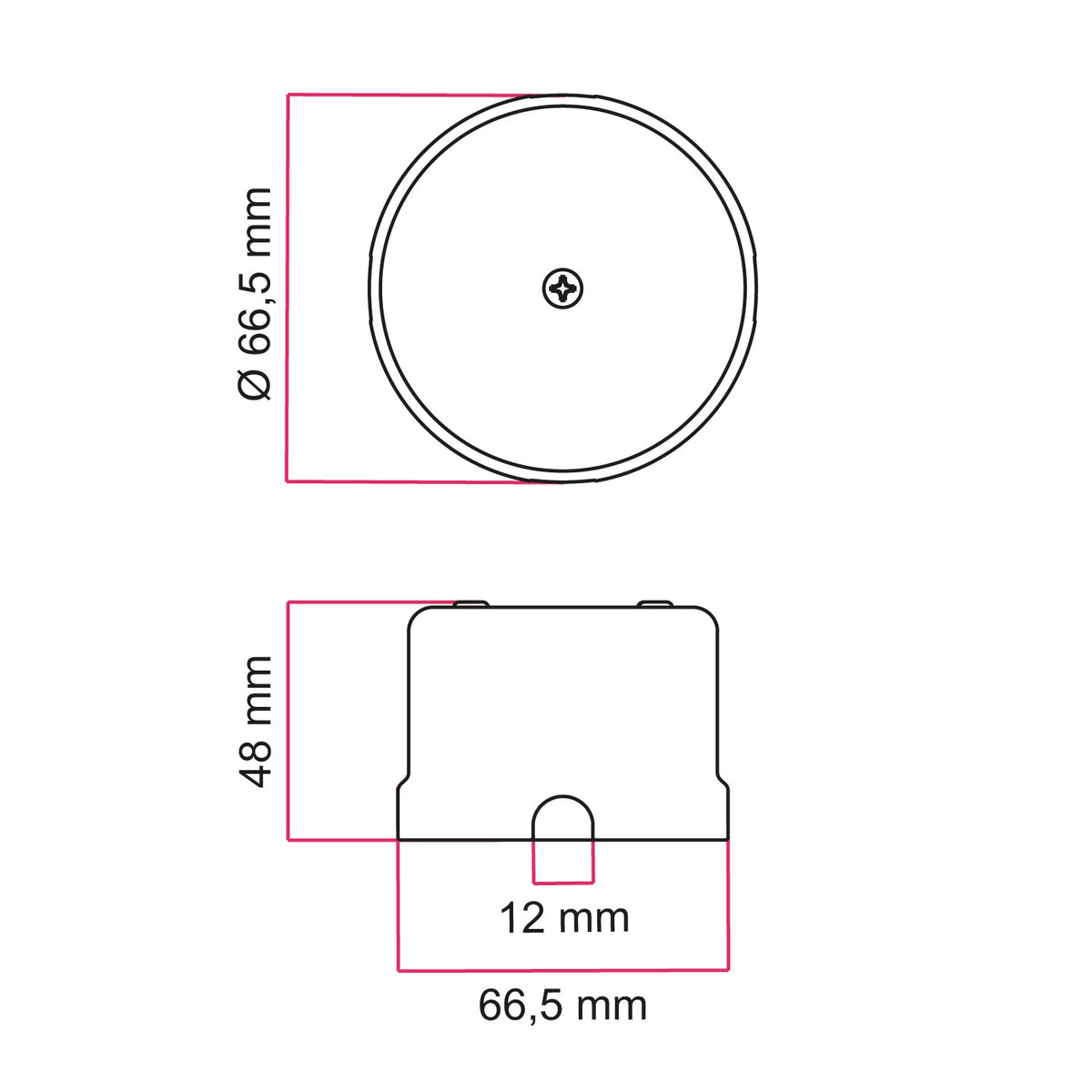 Scatola di derivazione compatibile con base in porcellana - Bianco