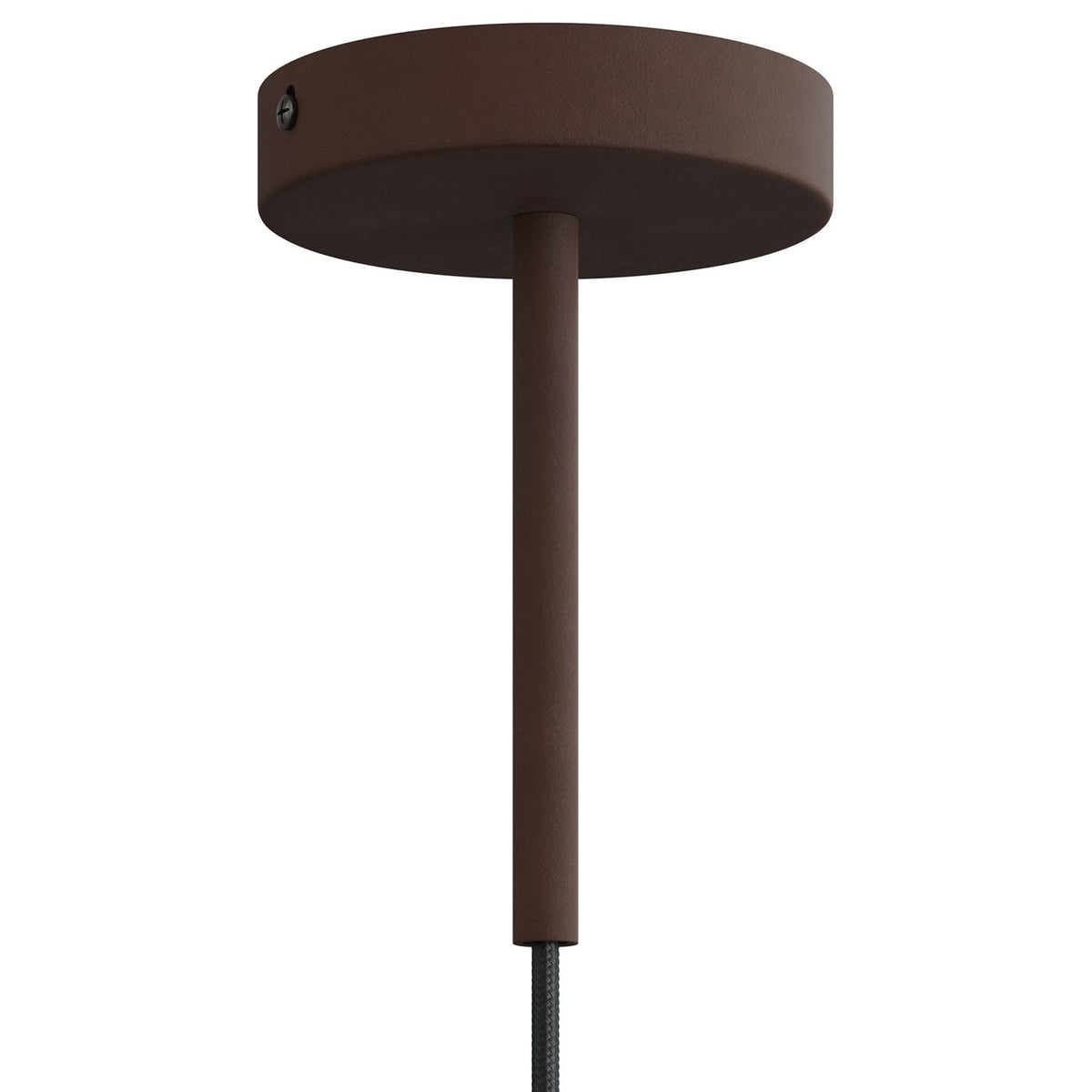Serracavo cilindrico in metallo lunghezza 15 cm completo di tige, dado e rondella - Ruggine scura verniciata