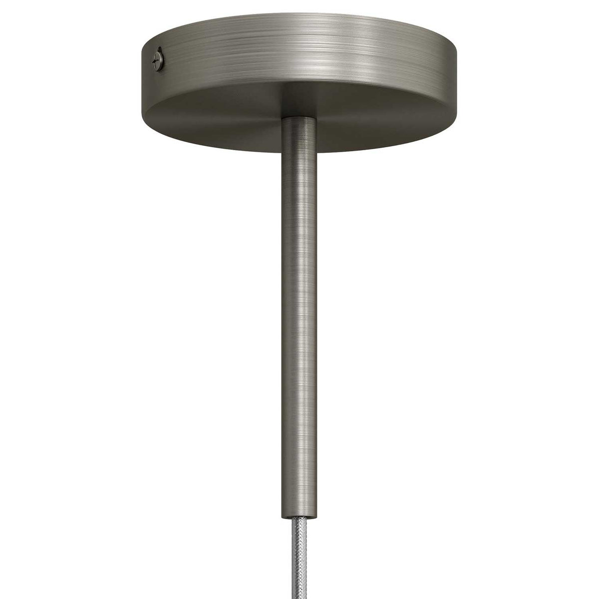 Serracavo cilindrico in metallo lunghezza 15 cm completo di tige, dado e rondella - Titanio satinato