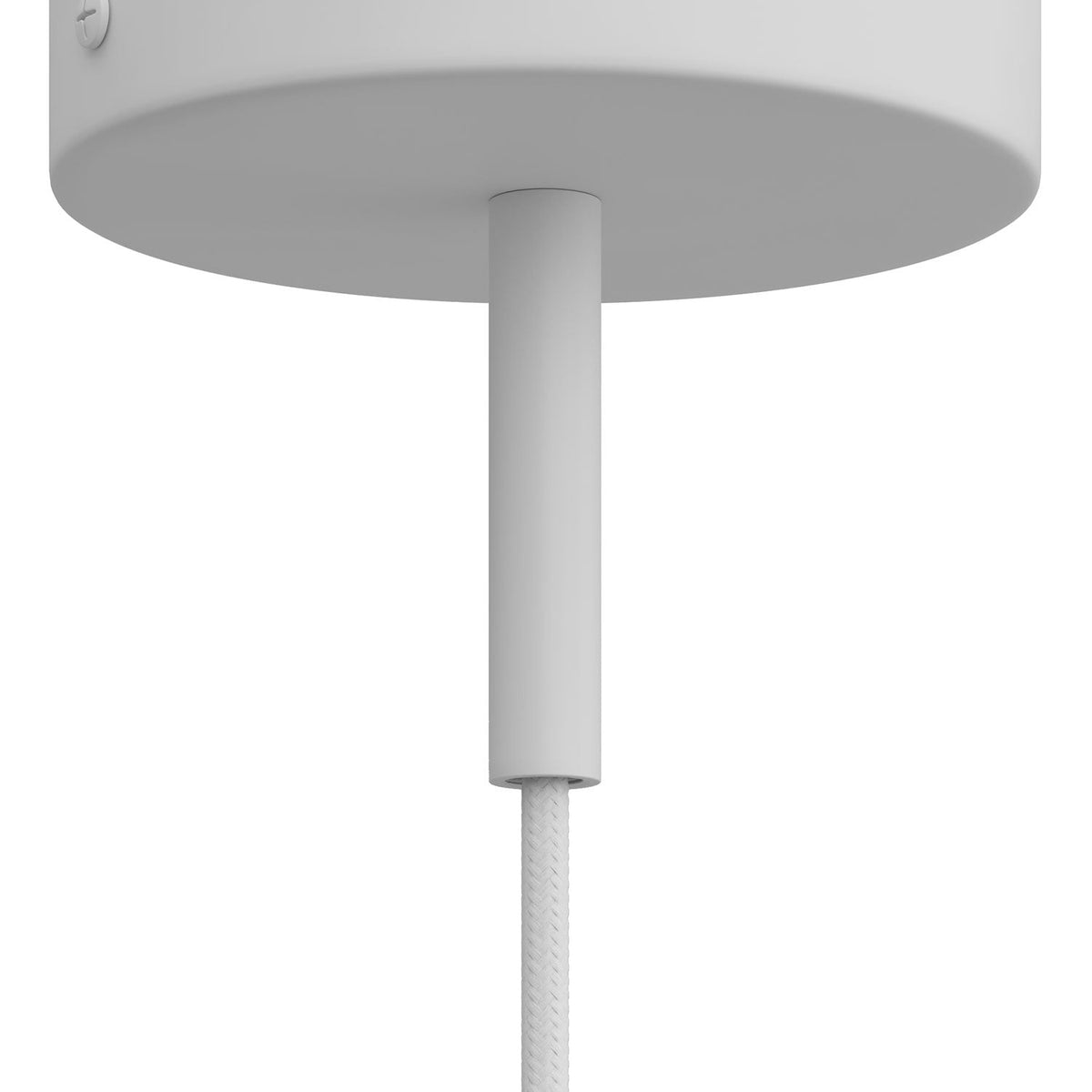 Serracavo cilindrico in metallo lunghezza 7 cm completo di tige, dado e rondella - Bianco