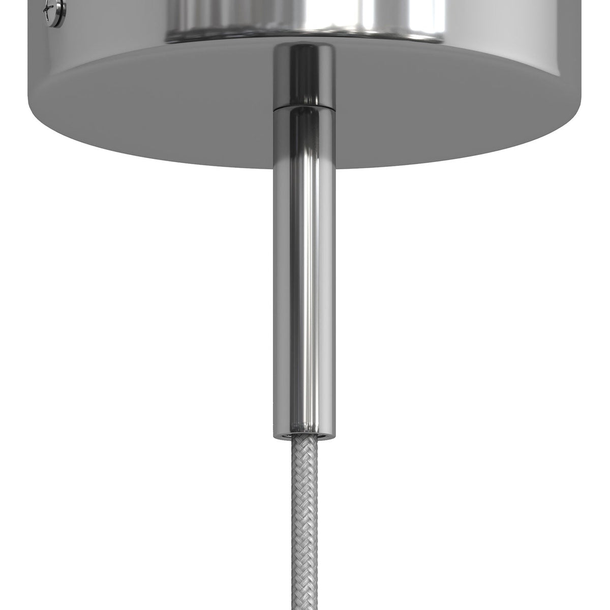 Serracavo cilindrico in metallo lunghezza 7 cm completo di tige, dado e rondella - Cromo