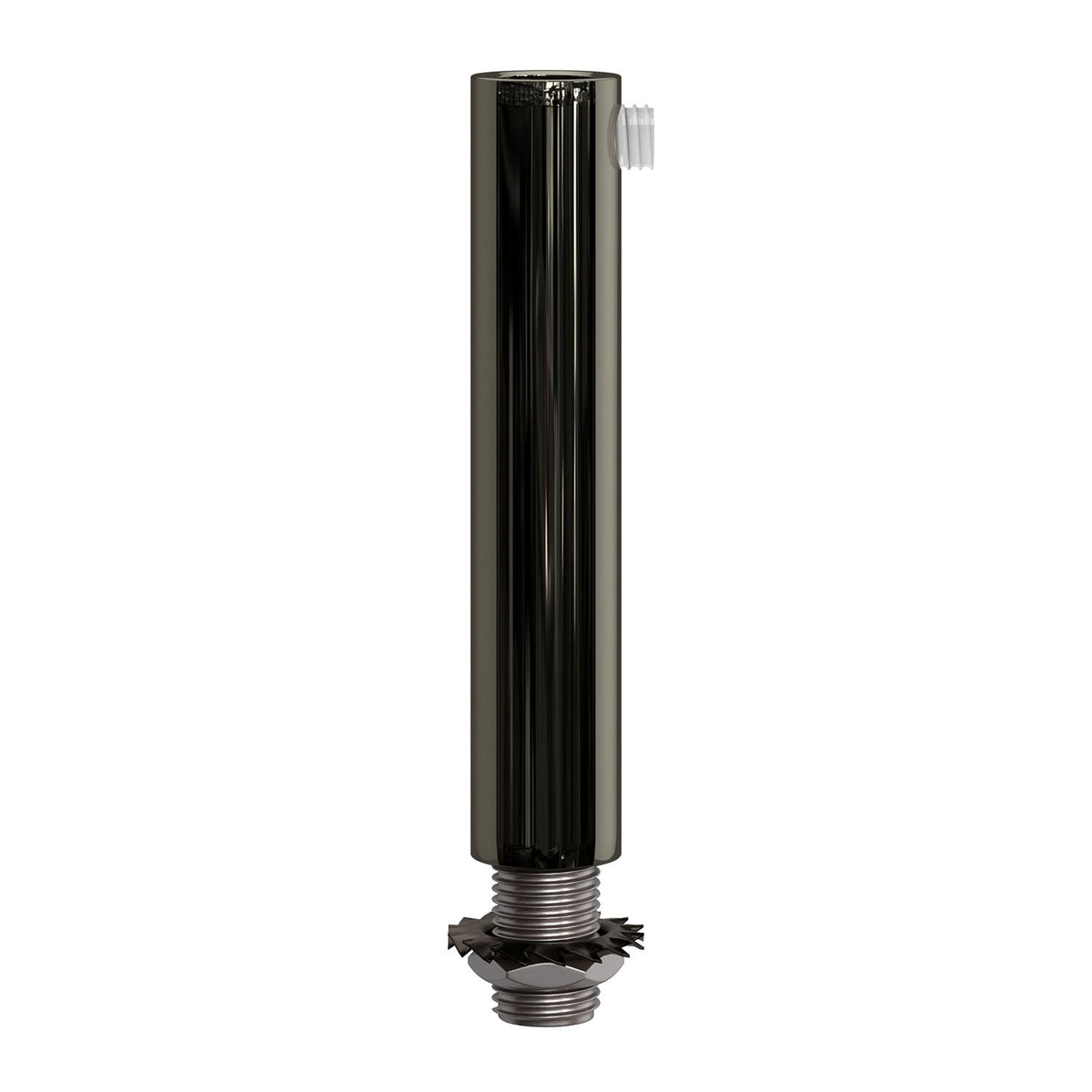 Serracavo cilindrico in metallo lunghezza 7 cm completo di tige, dado e rondella - Nero perla