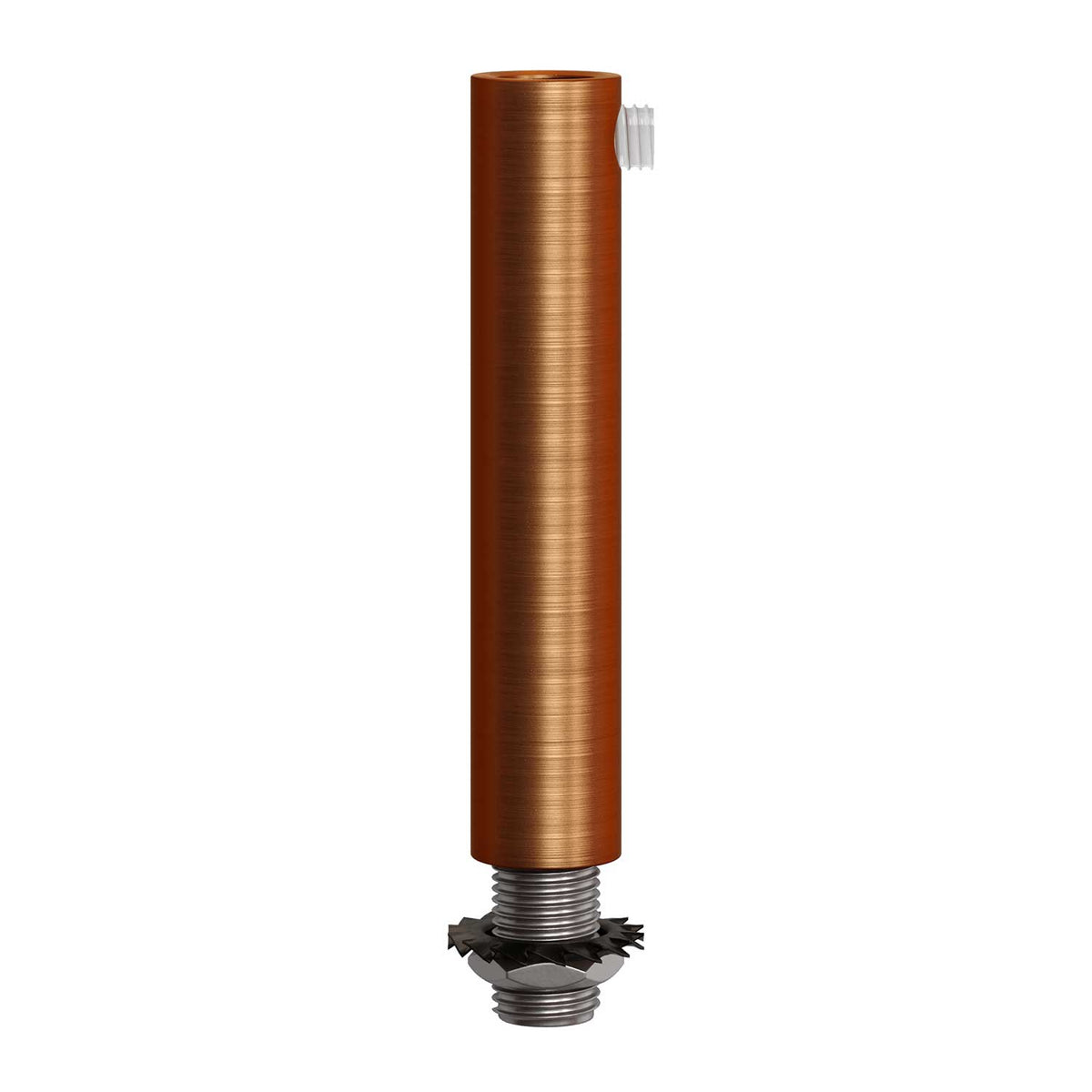 Serracavo cilindrico in metallo lunghezza 7 cm completo di tige, dado e rondella - Rame satinato