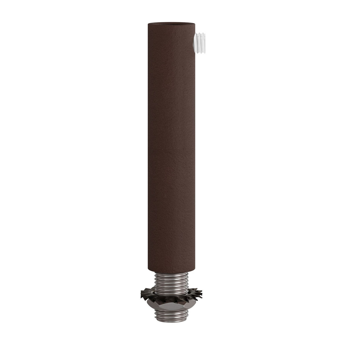 Serracavo cilindrico in metallo lunghezza 7 cm completo di tige, dado e rondella - Ruggine scura verniciata
