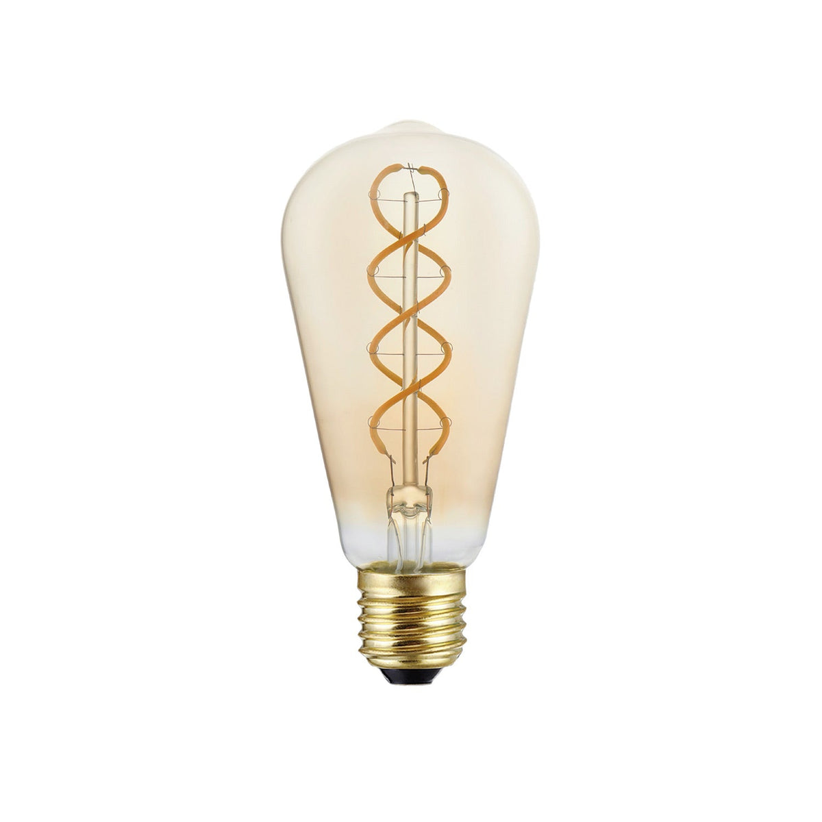 SI! Lampada da tavolo a 5V con lampadina ST64 e base metallica - Rame satinato