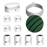 Sistema Filé Symmetric Kit - con cavo CM21 di 5 m per catenaria e 9 componenti in legno verniciato bianco per interni