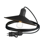 Snake Modulair con paralume Swing, lampada portatile per esterni, 5 m cavo tessile, portalampada IP65 e spina - Nero