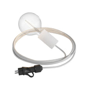 Snake Modulair Elegant, lampada portatile per esterni, 5 m cavo tessile, portalampada IP65 e spina - Bianco