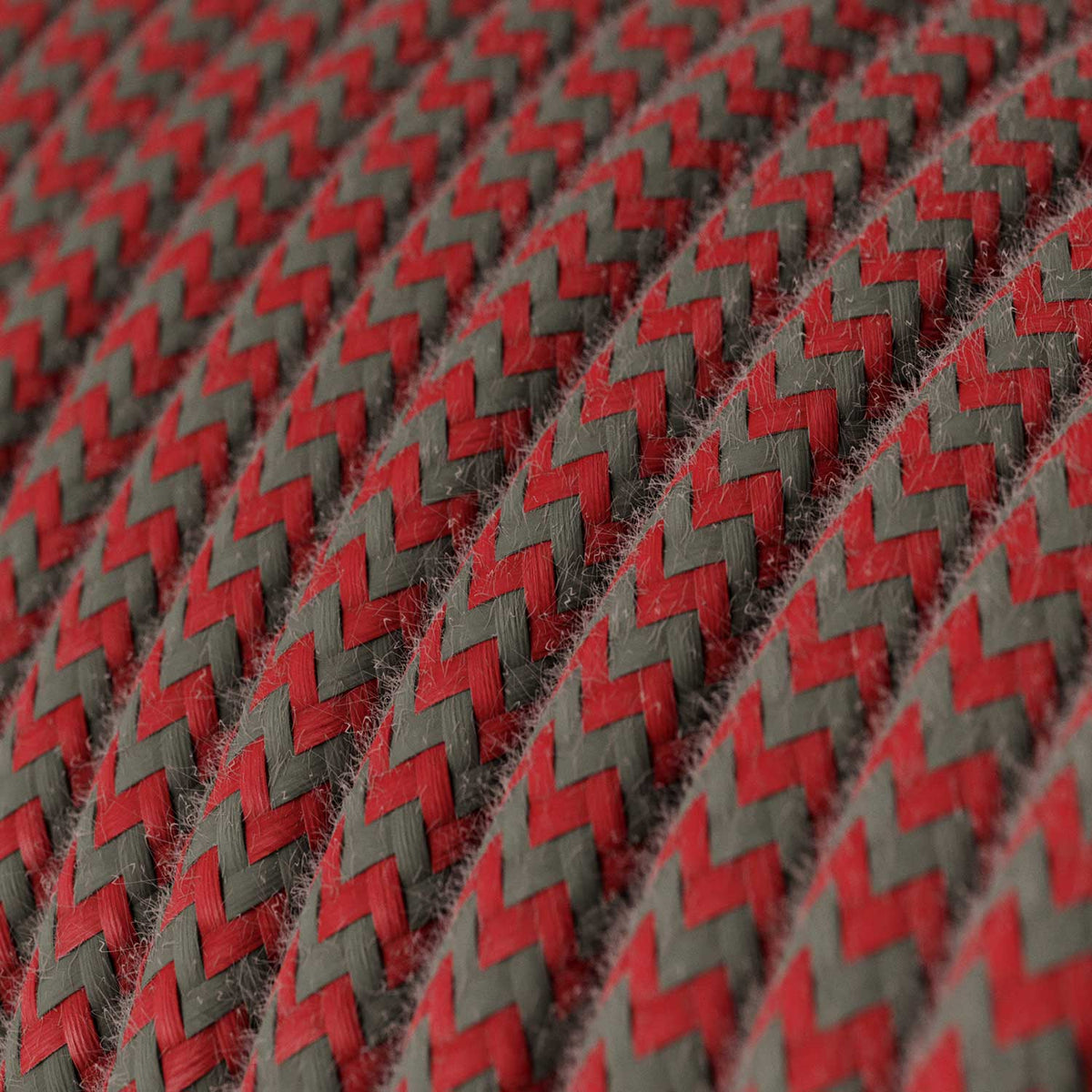 Snake Zig-Zag per paralume - Lampada plug-in con cavo in tessuto effetto Zig-Zag RZ28