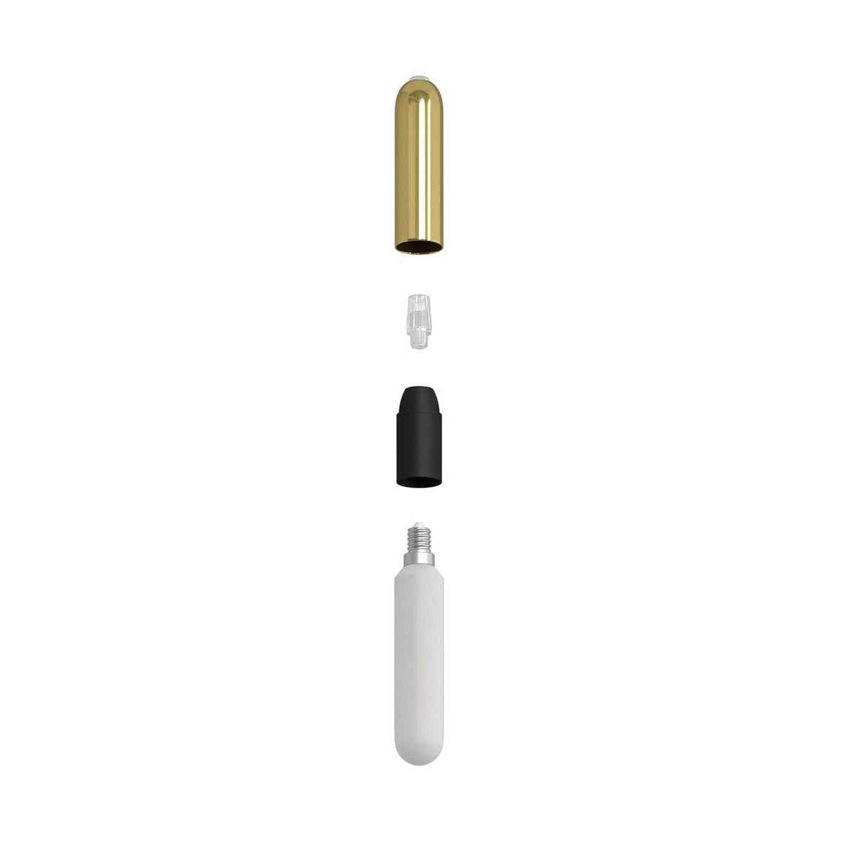Sospensione a 3 cadute completa di P-Light e Rose-One 200mm - Ottone