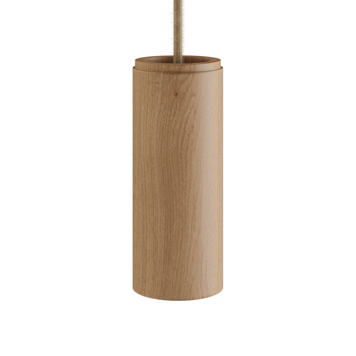 Tub-E14, tubo in legno per faretto con portalampada doppia ghiera E14 - Neutro
