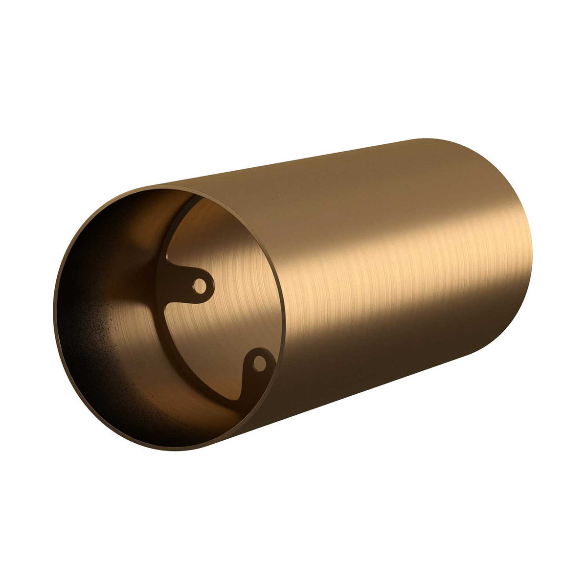 Tub-E14, tubo in metallo per faretto con portalampada doppia ghiera E14 - Bronzo satinato
